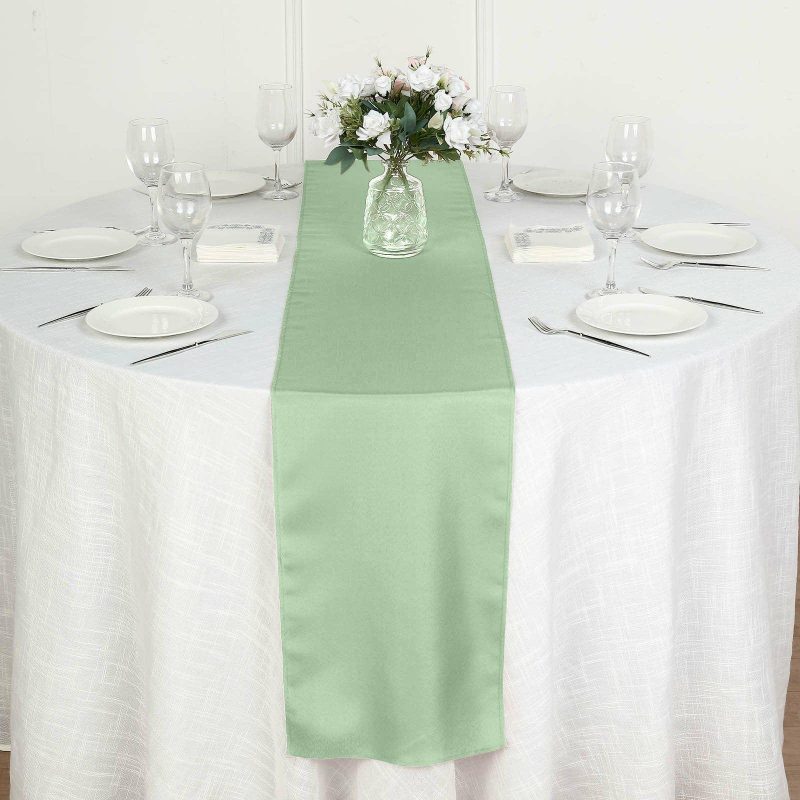 Sage Green Polyester Table Runner 12″x108″  |   Polyester Polyester Polyester