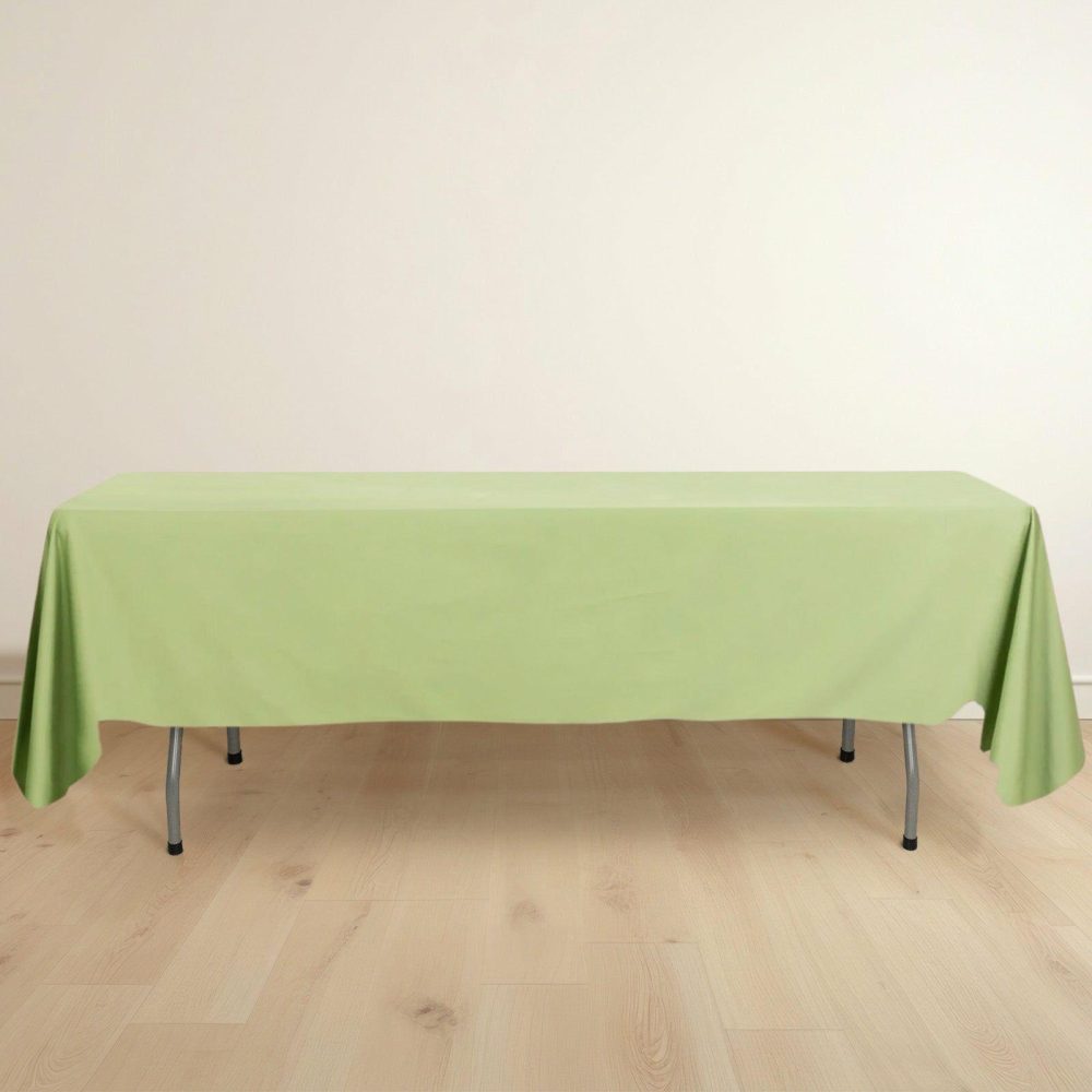 Sage Green Premium Scuba Rectangular Tablecloth, Wrinkle Free Polyester Seamless Tablecloth – 60″x102″  |   Polyester Polyester Polyester