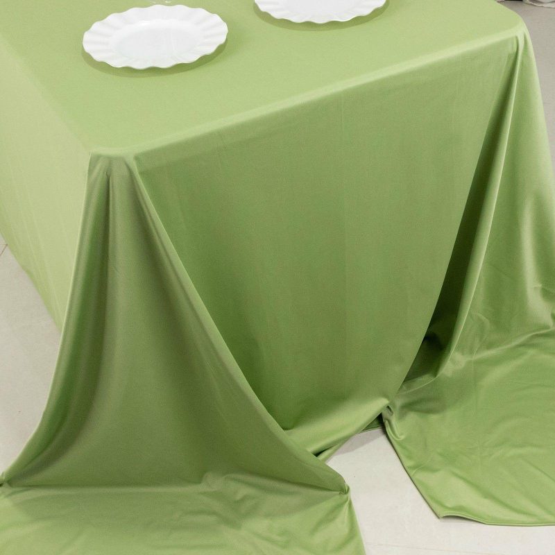 Sage Green Premium Scuba Rectangular Tablecloth, Wrinkle Free Polyester Seamless Tablecloth – 90″x156″  |   Polyester Polyester Polyester