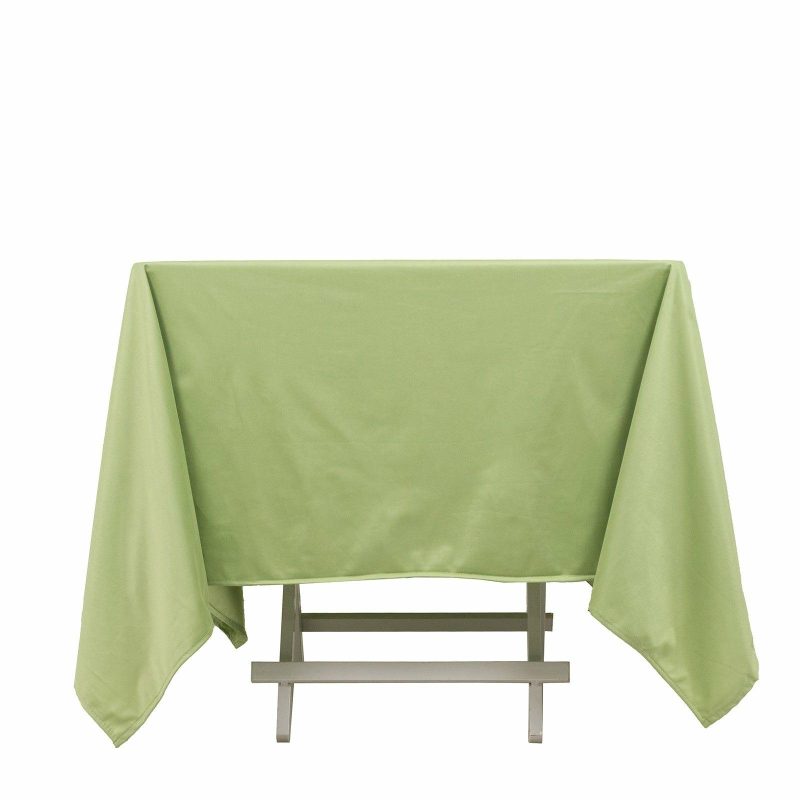 Sage Green Premium Scuba Square Tablecloth, Wrinkle Free Polyester Seamless Tablecloth 70″  |   Polyester Polyester Polyester