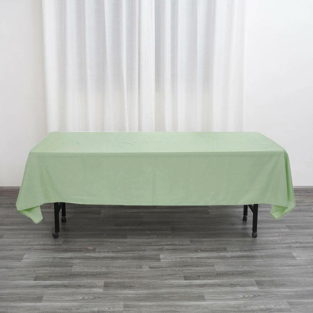 Sage Green Seamless Polyester Rectangular Tablecloth 60″x102″  |   Polyester Polyester Polyester