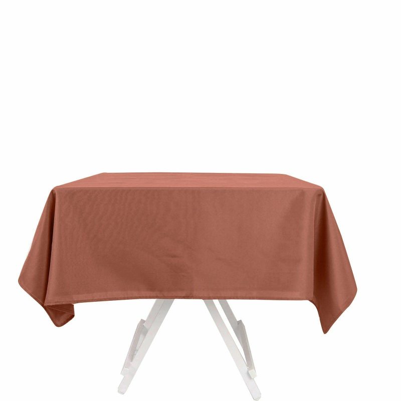 Terracotta Polyester Square Tablecloth 54″x54″  |   Polyester Polyester Polyester