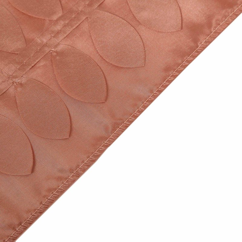 Terracotta (Rust) 3D Leaf Petal Taffeta Fabric Table Runner 12″x108″  |   Stylish Stylish Stylish