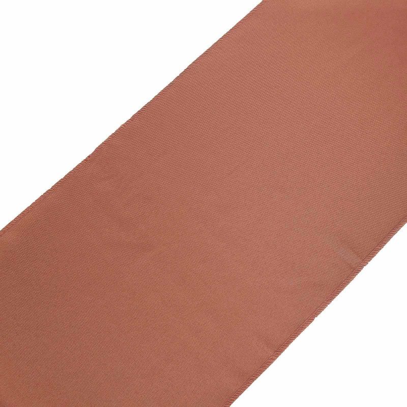 Terracotta (Rust) Polyester Table Runner 12″x108″  |   Polyester Polyester Polyester