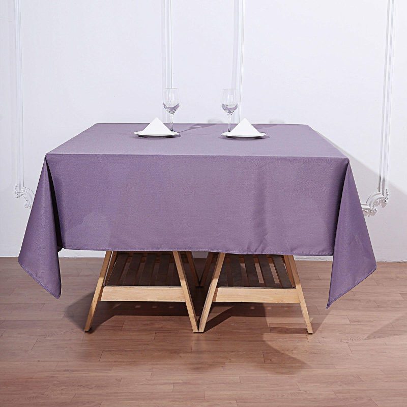 Violet Amethyst Polyester Square Tablecloth 70″x70″  |   Polyester Polyester Amethyst