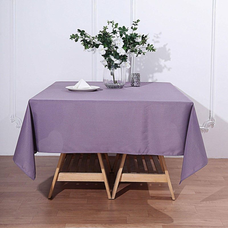 Violet Amethyst Polyester Square Tablecloth 70″x70″  |   Polyester Polyester Amethyst