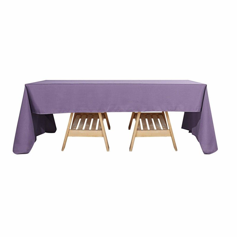 Violet Amethyst Seamless Polyester Rectangle Tablecloth, Reusable Linen Tablecloth 72″x120″  |   Polyester Polyester Amethyst