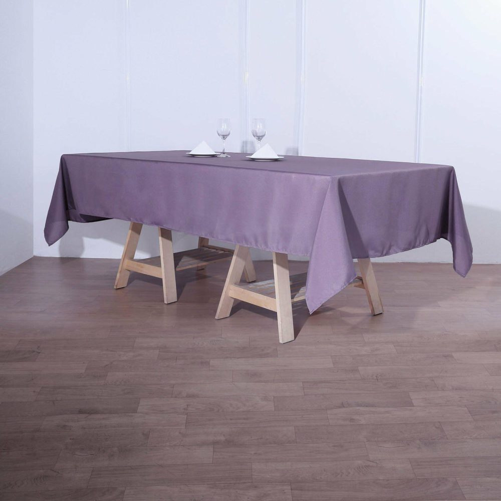 Violet Amethyst Seamless Polyester Rectangular Tablecloth 60″x102″  |   Polyester Polyester Amethyst