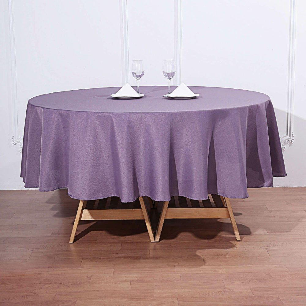 Violet Amethyst Seamless Polyester Round Tablecloth 90″  |   Polyester Polyester Amethyst