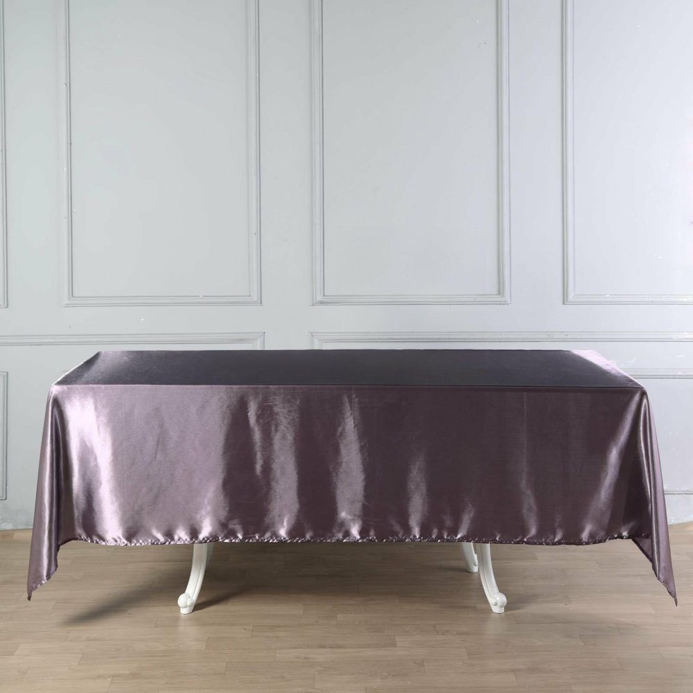 Violet Amethyst Seamless Smooth Satin Rectangular Tablecloth 60″x102″  |   Satin Satin Satin