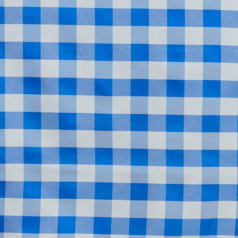 White/Blue Seamless Buffalo Plaid Rectangle Tablecloth, Checkered Polyester Tablecloth 60″x126″  |   Polyester Polyester Blue