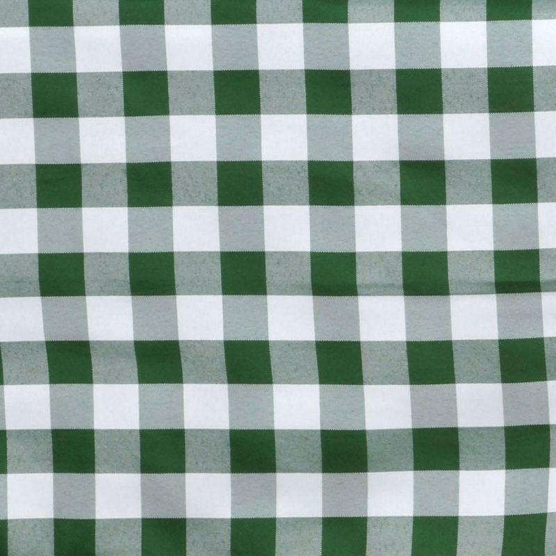 White/Green Seamless Buffalo Plaid Rectangle Tablecloth, Checkered Polyester Linen Tablecloth 60″x102″  |   Polyester Polyester Green