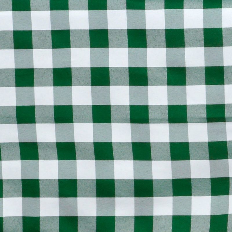 White/Green Seamless Buffalo Plaid Rectangle Tablecloth, Checkered Polyester Tablecloth 60″x126″  |   Polyester Polyester Green