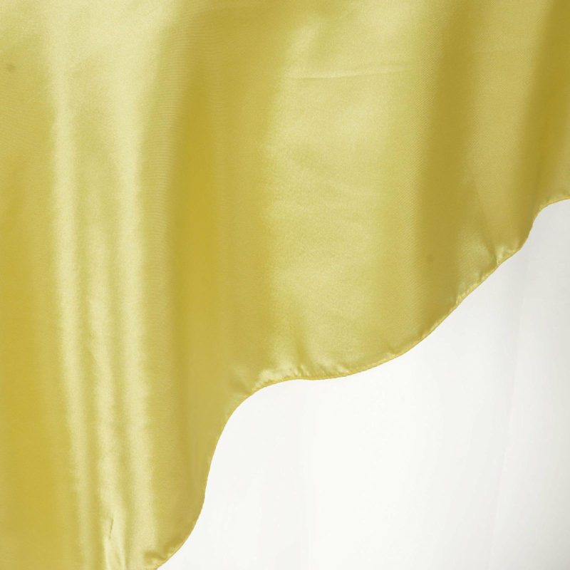 Yellow Seamless Satin Square Tablecloth Overlay 72″ x 72″  |   Satin & Taffeta Satin & Taffeta Satin & Taffeta