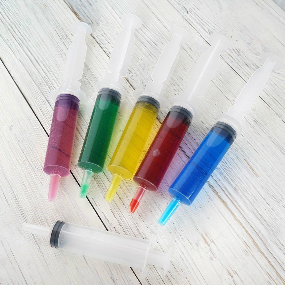 24 Pack Clear Disposable Plastic Cocktail Jello Shot Syringes 1.5oz  |   Shot Glasses & Dessert Cups Disposable Cups Jello Shot