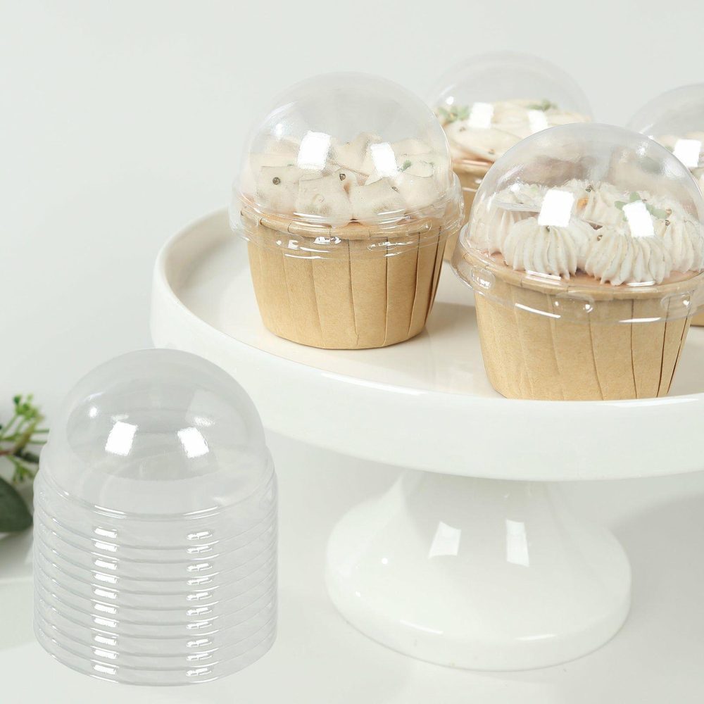 50 Pack Clear Plastic Dome Lids For Cupcake Liners, Disposable Baking Cake Cup Lids – 3″  |   Dessert Dishes & Snack Bowls Dessert Dishes & Snack Bowls Dessert Dishes & Snack Bowls