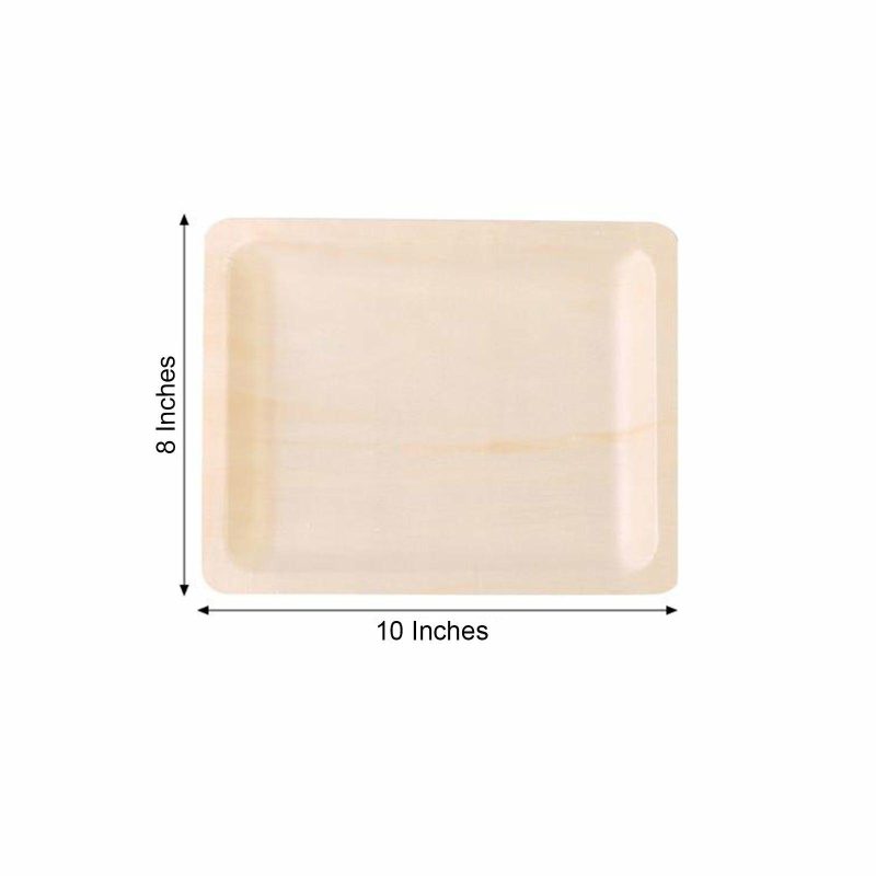 12 Pack Eco Friendly Birchwood Wooden Dinner Serving Plates 8″x10″  |   Eco-Friendly & Paper Plates Eco-Friendly & Paper Plates